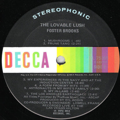 Foster Brooks : The Lovable Lush (LP, Album)