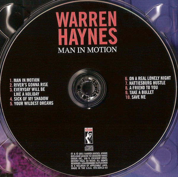 Warren Haynes : Man In Motion (CD, Album, Dig)
