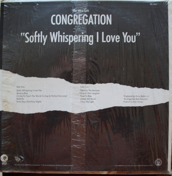 The Mike Curb Congregation* : Softly Whispering I Love You (LP, Album)