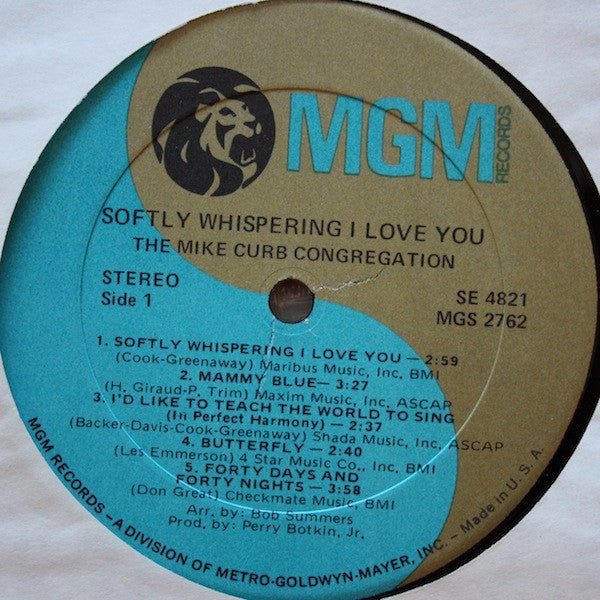 The Mike Curb Congregation* : Softly Whispering I Love You (LP, Album)