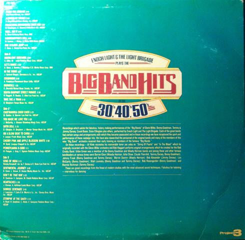 Enoch Light And The Light Brigade : Enoch Light & The Light Brigade Plays The Big Band Hits Of The 30's, 40's, 50's (2xLP, Album, RE)