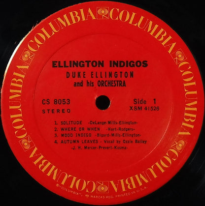 Duke Ellington And His Orchestra : Ellington Indigos (LP, Album, RE, Ter)
