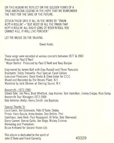 Aerosmith : Classics Live (Cass, Album)