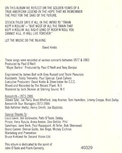 Aerosmith : Classics Live (Cass, Album)