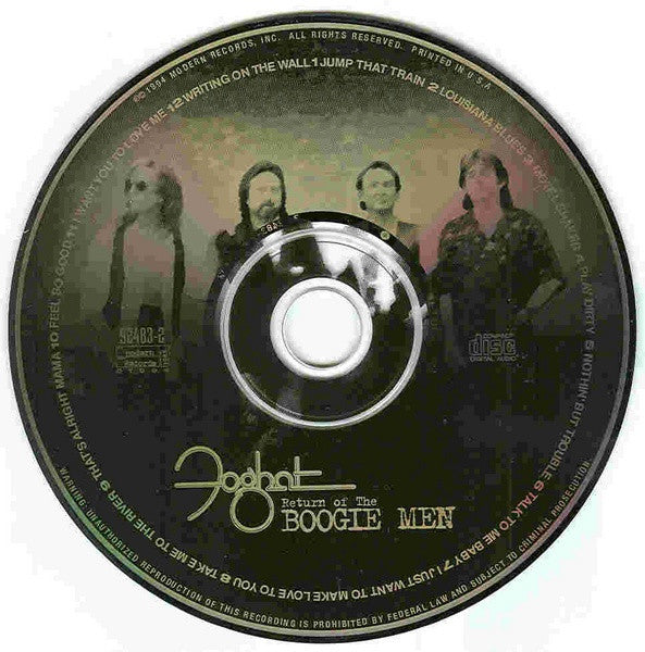 Foghat : Return Of The Boogie Men (CD, Album)