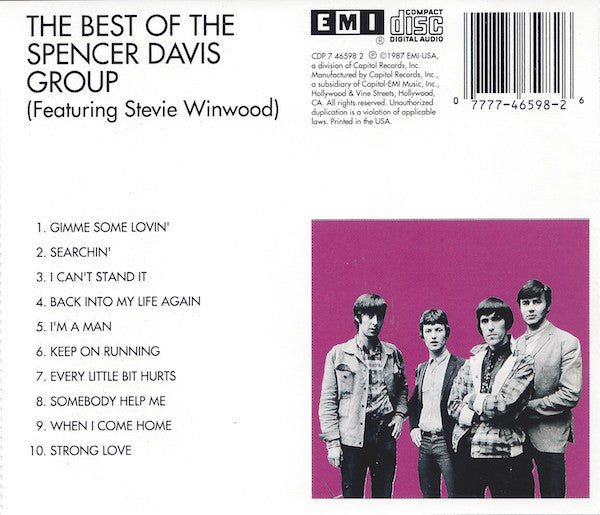 The Spencer Davis Group : The Best Of The Spencer Davis Group (CD, Comp)