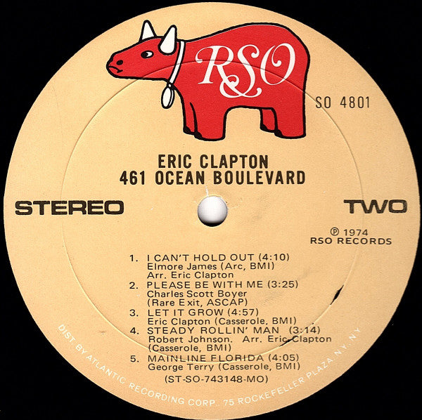 Eric Clapton : 461 Ocean Boulevard (LP, Album, MO )