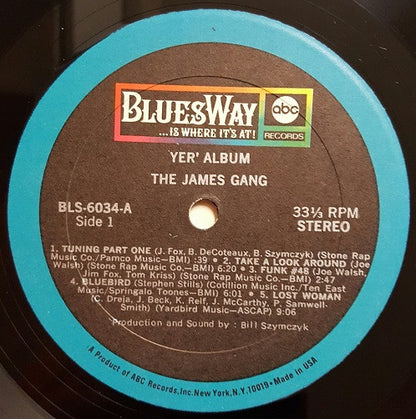 The James Gang* : Yer' Album (LP, Album, Gat)