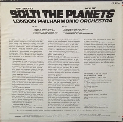 Holst*, Sir Georg Solti*, London Philharmonic Orchestra : The Planets (LP)