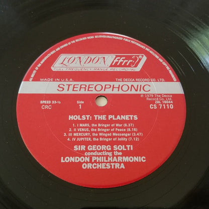 Holst*, Sir Georg Solti*, London Philharmonic Orchestra : The Planets (LP)