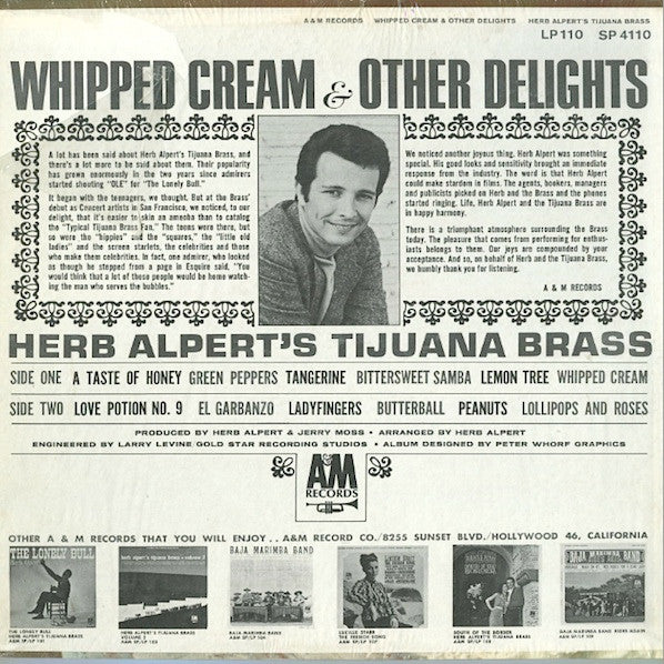 Herb Alpert's Tijuana Brass* : Whipped Cream & Other Delights (LP, Album, Pit)