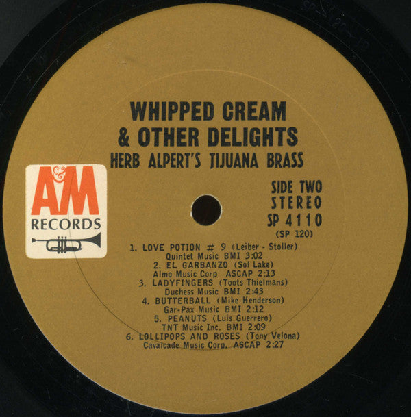 Herb Alpert's Tijuana Brass* : Whipped Cream & Other Delights (LP, Album, Pit)