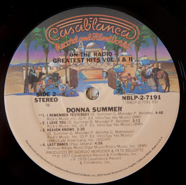 Donna Summer : On The Radio: Greatest Hits Vol. 1 & 2 (2xLP, Comp, P/Mixed, 18)