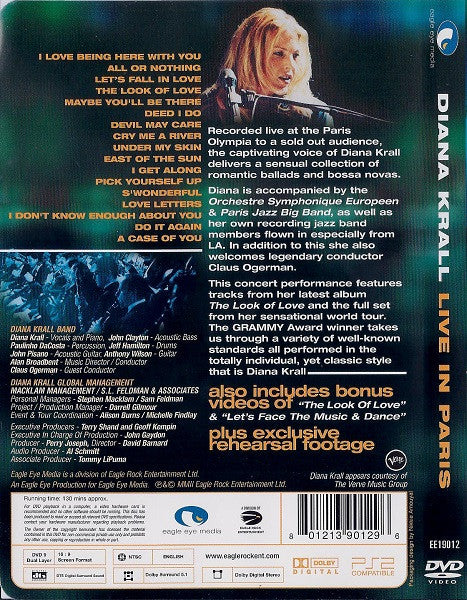 Diana Krall : Live In Paris (DVD-V, Multichannel, NTSC, DVD)