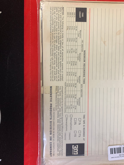 SCOTCH 10 inch 207/218 Recording Tape Metal Reel 3600ft * Box * Used