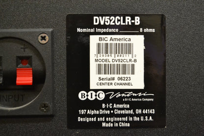 BIC Venturi DV52CLR Center Channel Speaker