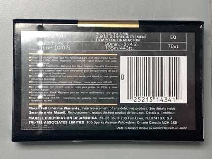 1992-96 Maxell XLII-S IEC Type II High CrO2 SEALED Blank Cassette 90 mins