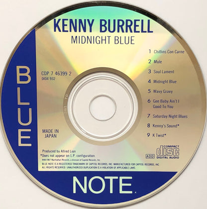 Kenny Burrell : Midnight Blue (CD, Album, RE)
