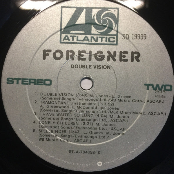 Foreigner : Double Vision (LP, Album, RI )