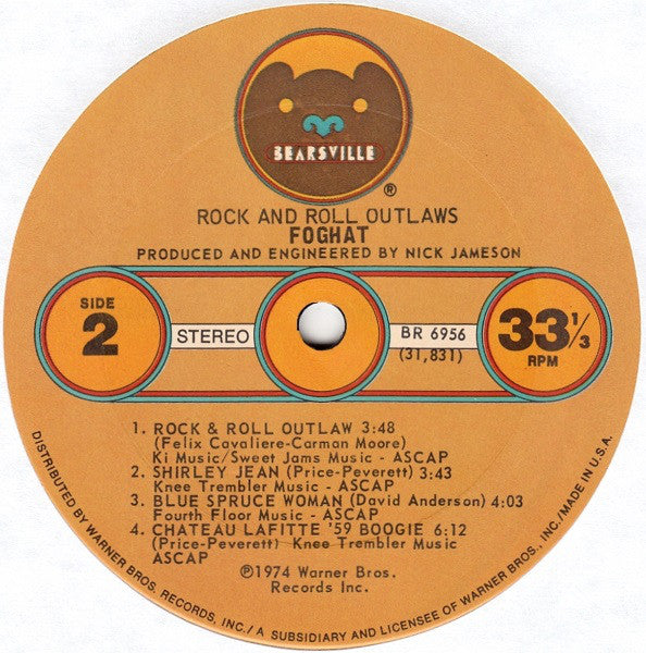 Foghat : Rock And Roll Outlaws (LP, Album, Ter)