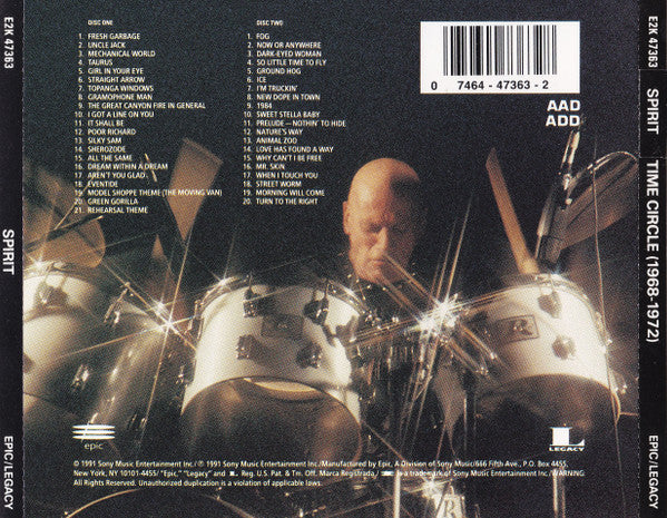 Spirit (8) : Time Circle (1968-1972) (2xCD, Comp, RM)