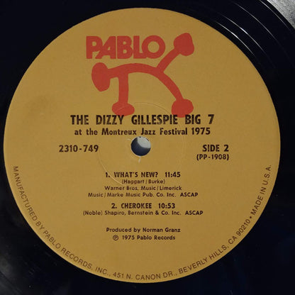 Dizzy Gillespie : The Dizzy Gillespie Big 7 At The Montreux Jazz Festival 1975 (LP, Album)