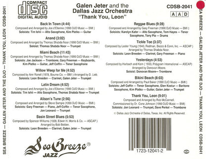 Galen Jeter And Dallas Jazz Orchestra : Thank You, Leon (CD, Album)