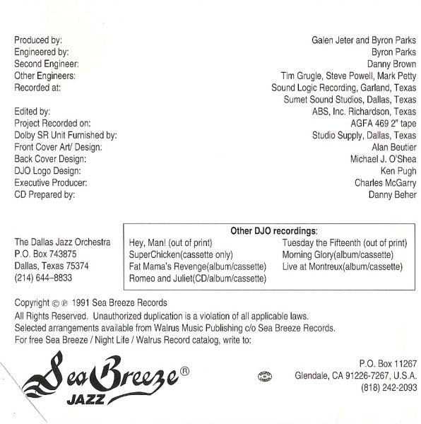 Galen Jeter And Dallas Jazz Orchestra : Thank You, Leon (CD, Album)