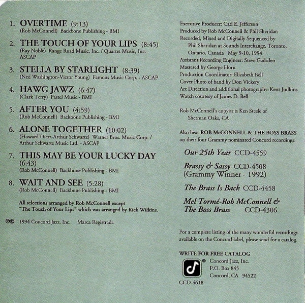 Rob McConnell & The Boss Brass : Overtime (CD, Album)
