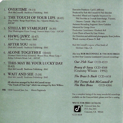 Rob McConnell & The Boss Brass : Overtime (CD, Album)