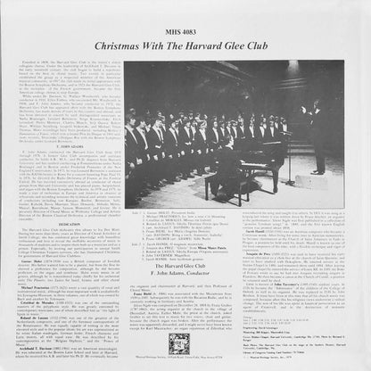 The Harvard Glee Club, F. John Adams : Christmas With The Harvard Glee Club (LP, Album)
