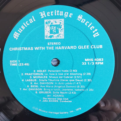 The Harvard Glee Club, F. John Adams : Christmas With The Harvard Glee Club (LP, Album)