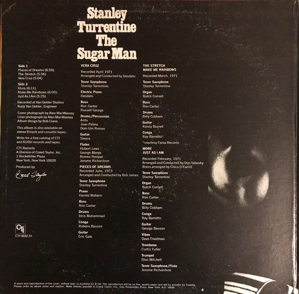 Stanley Turrentine : The Sugar Man (LP, Album, Gat)