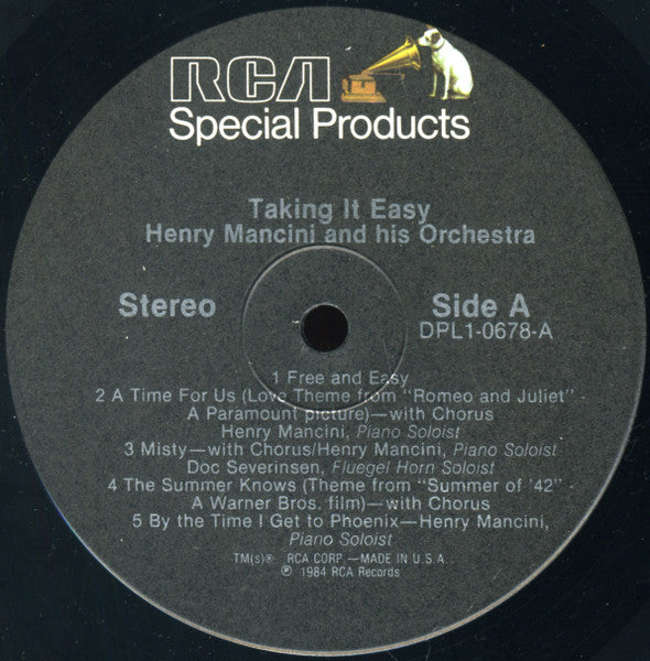 Henry Mancini And His Orchestra : Taking It Easy (LP, Album)