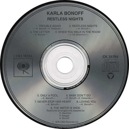Karla Bonoff : Restless Nights (CD, Album, RE)