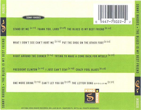 Sonny Rhodes : The Blues Is My Best Friend (CD)