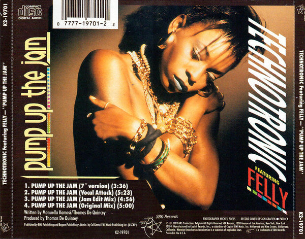 Technotronic Featuring Felly : Pump Up The Jam (CD, Single)