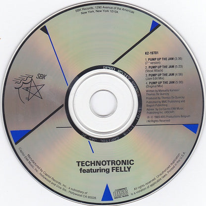 Technotronic Featuring Felly : Pump Up The Jam (CD, Single)