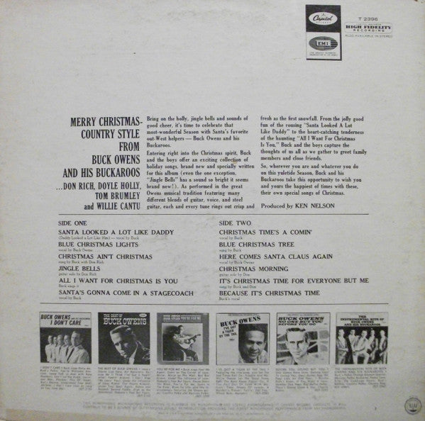 Buck Owens And His Buckaroos : Christmas With Buck Owens And His Buckaroos (LP, Album, Mono)