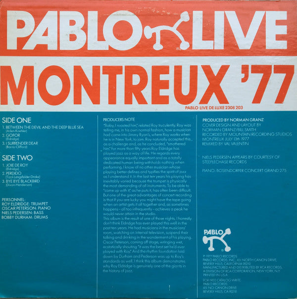 Roy Eldridge 4 : Montreux '77 (LP, Album)