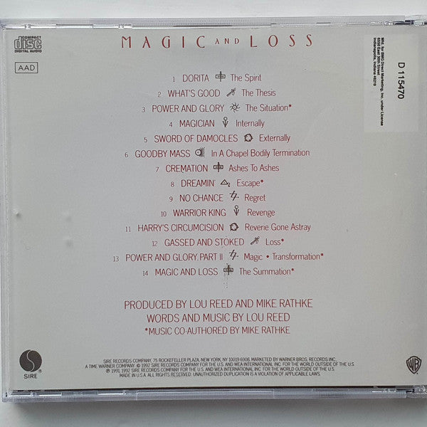 Lou Reed : Magic And Loss (CD, Album, Club)