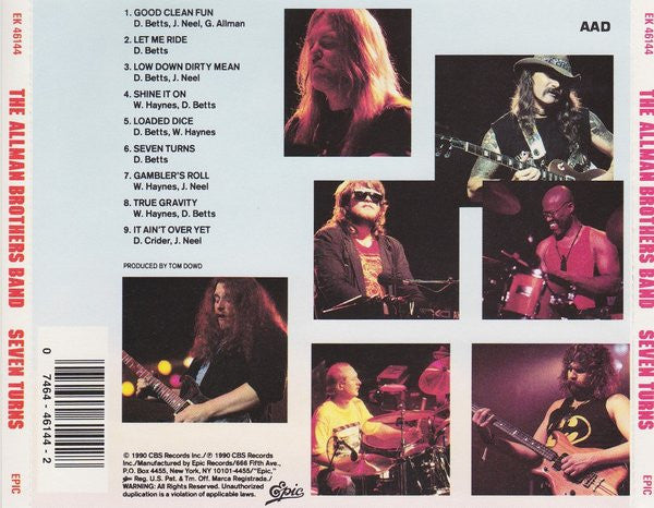 The Allman Brothers Band : Seven Turns (CD, Album)