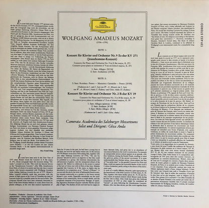 Mozart* - Camerata Academica Des Salzburger Mozarteums*, Géza Anda : Klavierkonzerte Es-Dur KV. 271 (Jeune-Homme Concerto) • B-Dur KV. 39 (LP)