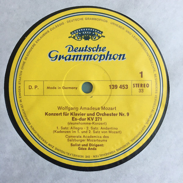 Mozart* - Camerata Academica Des Salzburger Mozarteums*, Géza Anda : Klavierkonzerte Es-Dur KV. 271 (Jeune-Homme Concerto) • B-Dur KV. 39 (LP)