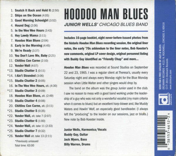 Junior Wells' Chicago Blues Band With Buddy Guy : Hoodoo Man Blues (CD, Album, RE)