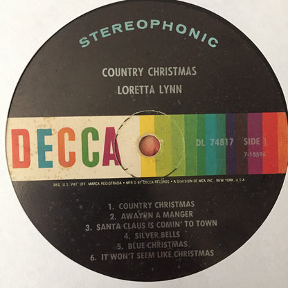 Loretta Lynn : Country Christmas (LP, Album, Pin)