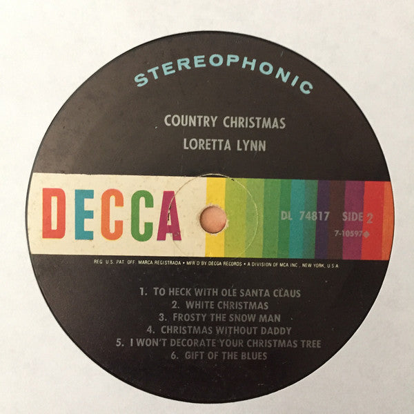 Loretta Lynn : Country Christmas (LP, Album, Pin)