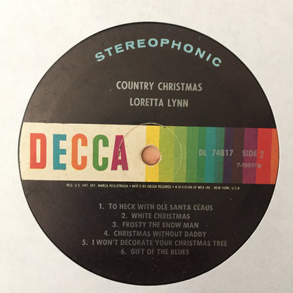 Loretta Lynn : Country Christmas (LP, Album, Pin)