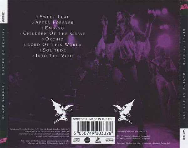 Black Sabbath : Master Of Reality (CD, Album, RE, RM)