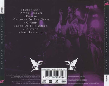 Black Sabbath : Master Of Reality (CD, Album, RE, RM)
